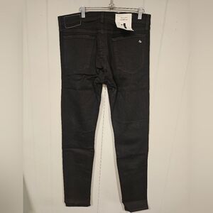 NWT Rag & Bone $225 Mens Fit 1 Skinny Led Fit Jeans Distressed Black Size: 34x34